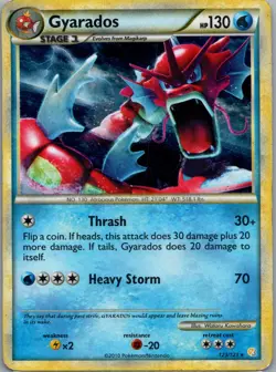 Pokemon Gyarados (Red) 123/123 HGSS Holo Rare HP - Image 1