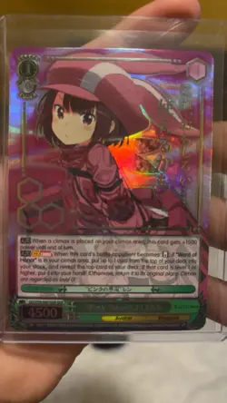 Weiss Schwarz Gun Gale Online Reprint Pink Devil LLENN GGR Silver Foil Stamp NM - Image 1