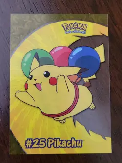 DMG! Pokemon Topps 2000 TV Animation Series 2 Clear Card #PC 1 25 Pikachu - Image 1