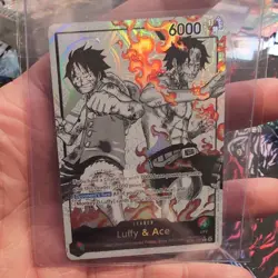 ST30-001 Luffy & Ace leader Alt Art (Parallel) One Piece Card Game ENGLISH Deck - Image 1