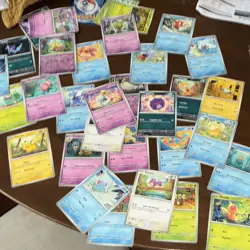 Pokemon TCG English Mixed Card Lot Shining Fates Pikachu Eevee Volcanion - Image 1