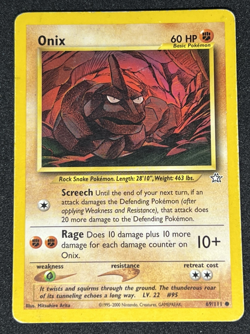Onix 69/111 Neo Genesis WOTC Common Pokemon Card HP - Image 1