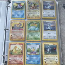 Pokemon card lot & binder 34 Full Pages Garage Sale Find - Image 1