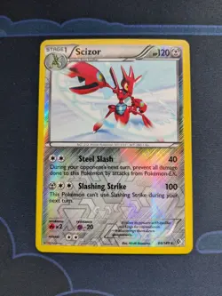 Scizor 94/149 Pokemon Card Reverse Holo BW Boundaries Crossed Pokemon TCG NM - Image 2