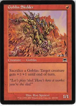 Goblin Sledder *PLAYSET* Magic MtG x4 Onslaught SP - Image 1