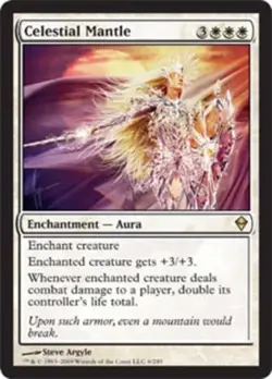 MTG Celestial Mantle, Heavy Play, English Zendikar - Image 1