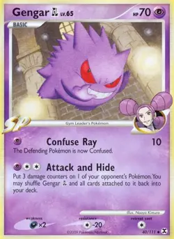 Pokemon TCG Gengar GL LV65 Rising Rivals 40/111 2009 LP-NM - Image 1