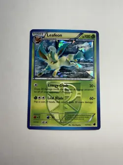 LP Leafeon 11/116 Black White Plasma Freeze Cracked Ice Holo Rare Pokemon card - Image 1