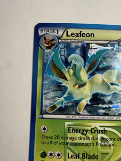 LP Leafeon 11/116 Black White Plasma Freeze Cracked Ice Holo Rare Pokemon card - Image 2