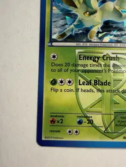 LP Leafeon 11/116 Black White Plasma Freeze Cracked Ice Holo Rare Pokemon card - Image 5