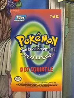 Squirtle Pokemon TOPPS The Movie Animation Non Holo DIE CUT 7 of 12 - Image 2
