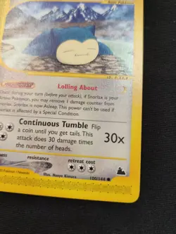 VERY NM Pokemon TCG Snorlax Skyridge 100/144 2003 - Image 3