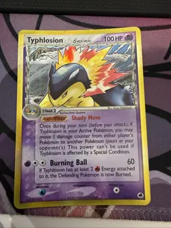 Pokemon Typhlosion TCG Holo Card Delta Species 12/101 EX Dragon Frontiers - Image 1