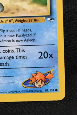 Misty's Poliwag 1st Edition 87/132 LP Gym Heroes Regular Common Pokemon TCG - Image 4
