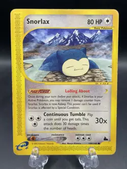 Snorlax 100/144 Skyridge Regular Non-Holo Rare Pokemon TCG Nintendo MP - Image 1