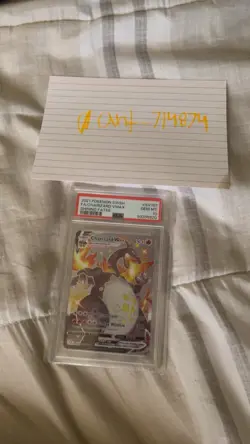 Pokemon Charizard VMAX SV107/SV122 Full Art Holo PSA 10 Shining Fates 2021 - Image 1