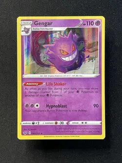 Gengar 85 / 202 Pokemon Sword & Shield Base Set 2020 Holo Rare LP CONDITION - Image 1