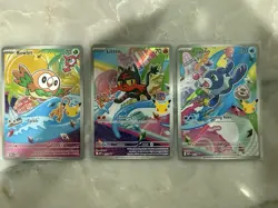Pokemon 2026 First Partners Illustration Collection Promo Alola Starters - Image 1