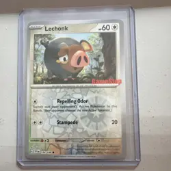 Lechonk 154/198 Gamestop Promo Scarlet & Violet Pokemon Reverse Holo Near Mint - Image 1