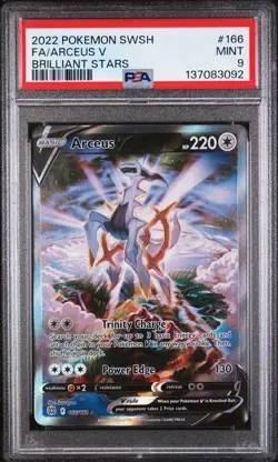 Arceus V Alt Art 166/172 Brilliant Stars Pokemon TCG PSA 9 MINT - Image 1