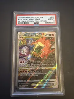 2022 POKEMON SWSH BLACK STAR PROMO #262 FULL ART/CHARIZARD VSTAR PSA 8 - Image 1