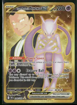Team Rockets Mewtwo EX 240/182 Destined Rivals Hyper Rare Pokemon Tcg NM/M - Image 1