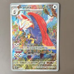 Pokemon Braviary 214/191 Sv08: Surging Sparks Illustration Rare Holo 130 HP - Image 1