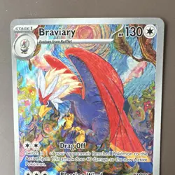 Pokemon Braviary 214/191 Sv08: Surging Sparks Illustration Rare Holo 130 HP - Image 3