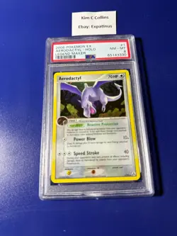 Pokemon 2006 EX Legend Maker Aerodactyl #1 Holo PSA 8 NM-Mint - Image 1
