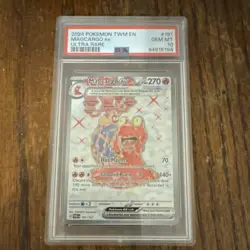 Pokemon Magcargo ex Ultra Rare Holo 191/167 Sv06 Twilight Masquerade PSA 10 2024 - Image 1