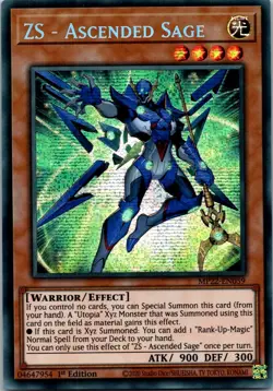 Yugioh ZS - Ascended Sage MP22-EN059 1st Edition Prismatic Secret Rare NM - Image 1