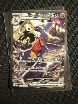 Pokemon TCG Cynthia's Garchomp EX Holo Card 232/182 Sv10: Destined Rivals - Image 1