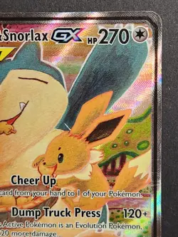 Eevee & Snorlax GX Tag Team Holo Full Art Promo Card Sun & Moon SM169 - Image 3