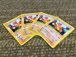 LOT OF 4 Vintage Pokemon Card - Charmeleon 024/102 Base Set - Shadowless - LP/MP - Image 1