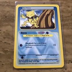 🔥Pokemon funskool card Abra 2004 Nintendo Dings🔥 - Image 1