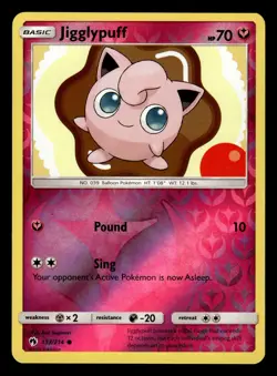 Jigglypuff 133/214 Reverse Holo S&M Lost Thunder Pokemon Card - Image 1