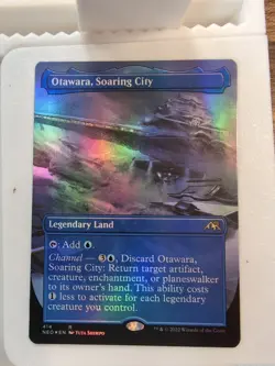 Otawara, Soaring City 414 Borderless Foil Kamigawa Neon Dynasty Card Neo MTG - Image 1