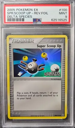PSA 9 MINT Super Scoop Up 100/113 Reverse Holo EX Delta Species Pokemon Card - Image 1