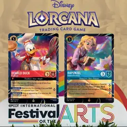 Disney Lorcana Magical Places EPCOT 2026 Rapunzel & Donald Duck Promo Cards! - Image 1