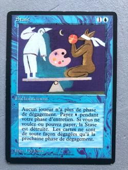 Mtg Carte Magic Fbb Stasis French LP/MP - Image 1