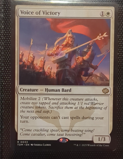 Magic: The Gathering Voice of Victory Creature White TDM 0033 2025 Card - Image 1