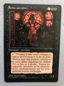 Mtg Carte Magic Fbb Sorceress Queen French Foreign Black Bordered NM - Image 1