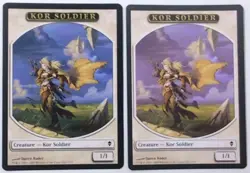 MTG Kor Soldier Token NM Error Bleed Misprint Zendikar Magic The Gathering - Image 1