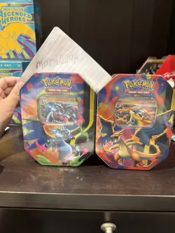 Pokemon Mega Charizard -Set of 2- Tins ✅Sealed ✅In Hand - Image 1