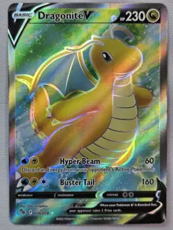 Dragonite V (Full Art) Ultra Rare Pokemon GO 076/078 NM - Image 1