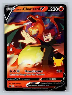 Lance's Charizard V SWSH133 Holo Promo Sword & Shield Promo Pokemon NM - Image 1