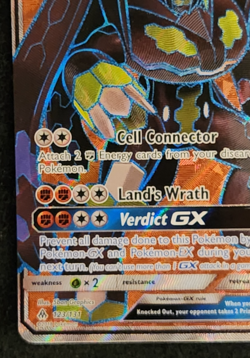 2018 Pokemon Forbidden Light Zygarde GX (Full Art) Ultra Rare #123/131 EX-NM - Image 5