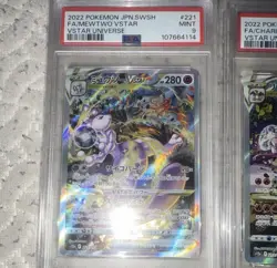 Pokemon Company 2022 VSTAR Universe PSA 9/10 Mewtwo VSTAR 221 Charizard 212 - Image 3