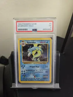 1999 Pokemon Base Set Gyarados Holo Rare 6/102 Graded PSA 5 - Image 1