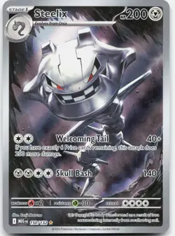 Steelix 150/132 Near Mint Mega Evolution Illustration Rare Holo Pokemon - Image 1